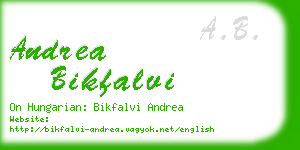 andrea bikfalvi business card